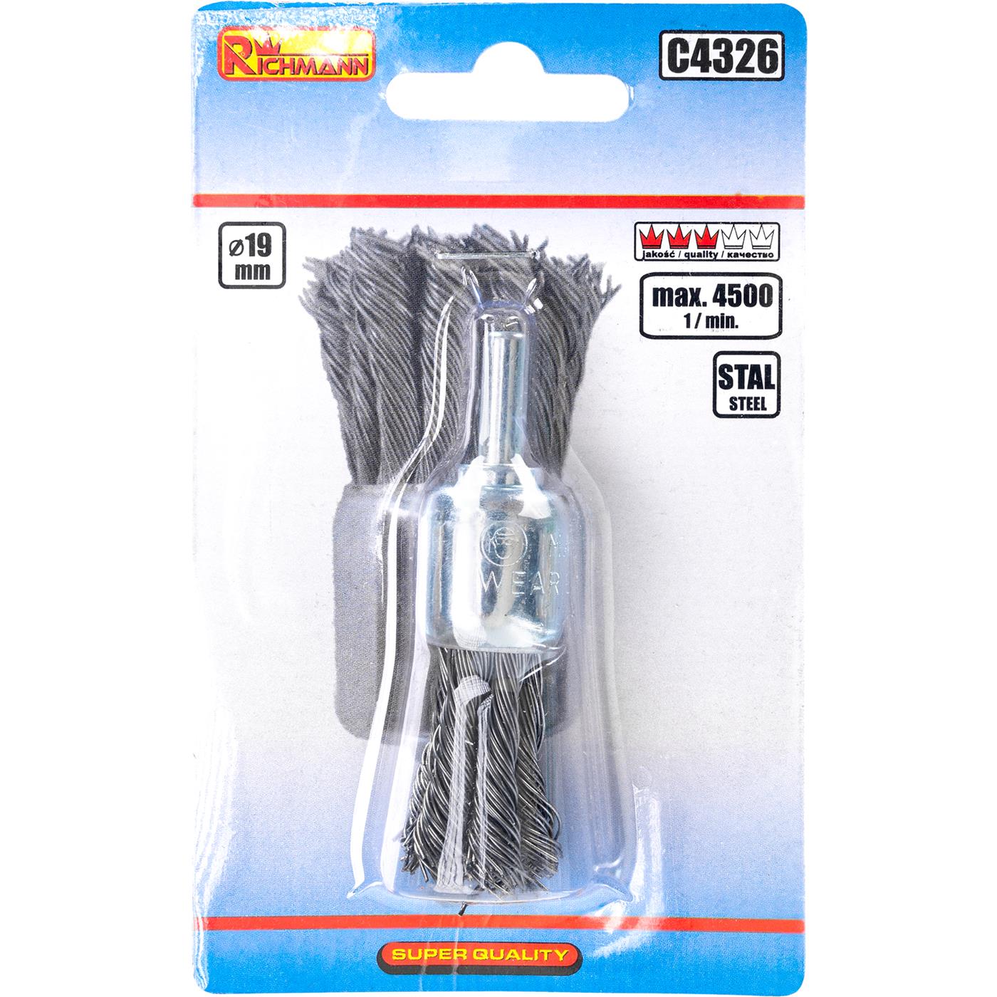 Szczotka do wiert. pędzelkowa drut skrętny 19mm | C4326 - Centrum Techniczne Gałązka