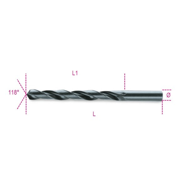 Zestaw wierteł HSS krótkich w pudełku 1-10x0,5mm 19szt | 410/SEL19