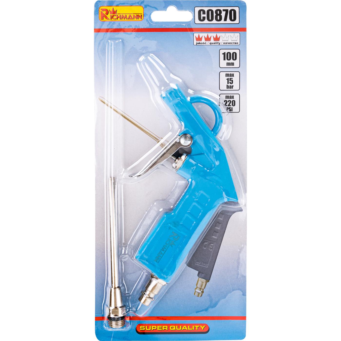 Pistolet do przedmuchiwania, długość dyszy 100 mm | C0870 - Centrum Techniczne Gałązka