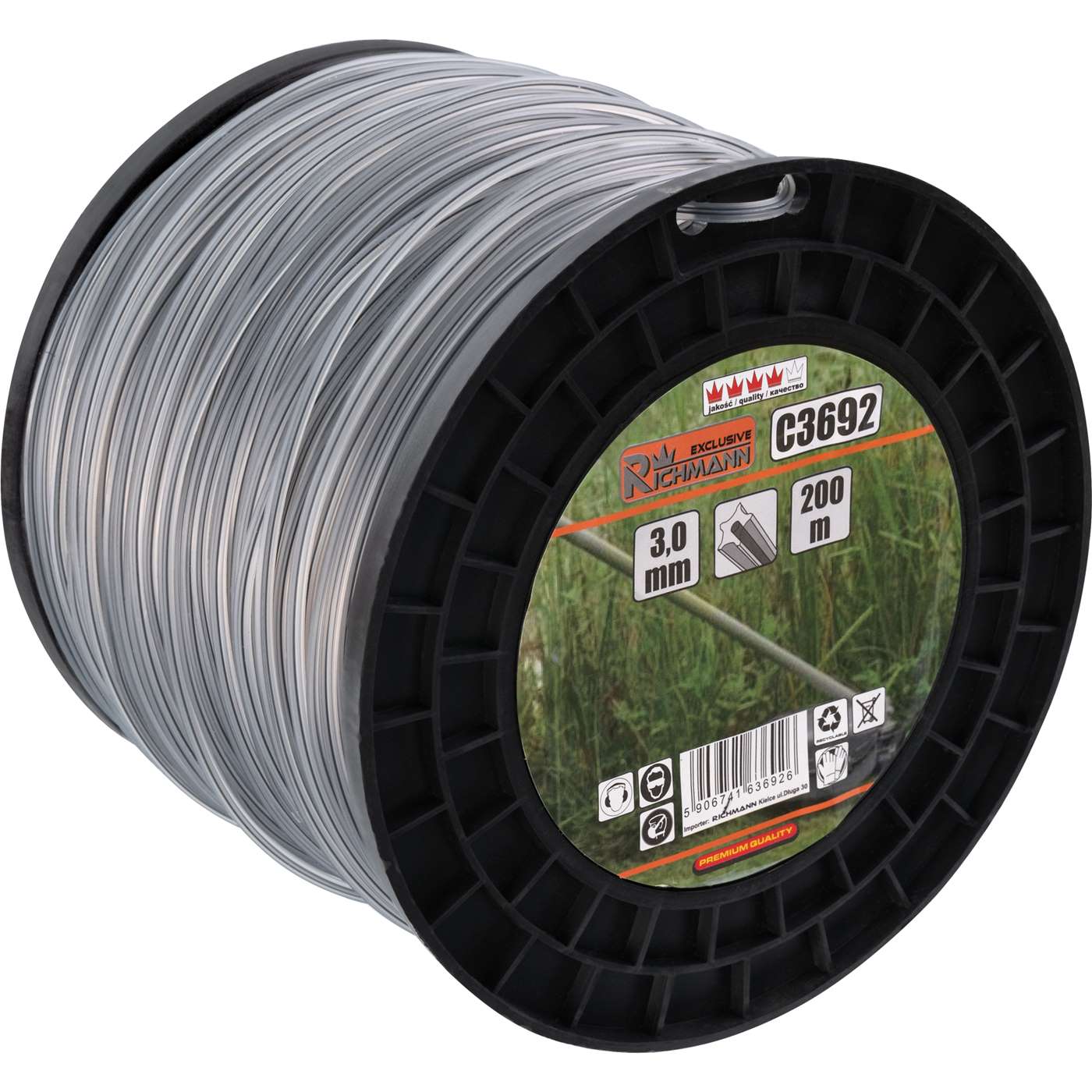 Żyłka do kos. 2-składnikowa gwiazdka szpula 3,0mm 200m | C3692 - Centrum Techniczne Gałązka