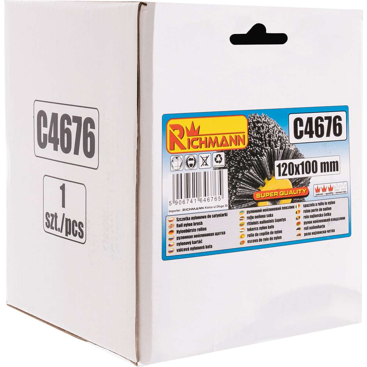 Szczotka grzebień nylon 120x100mm do satyniarki | C4676 - Centrum Techniczne Gałązka