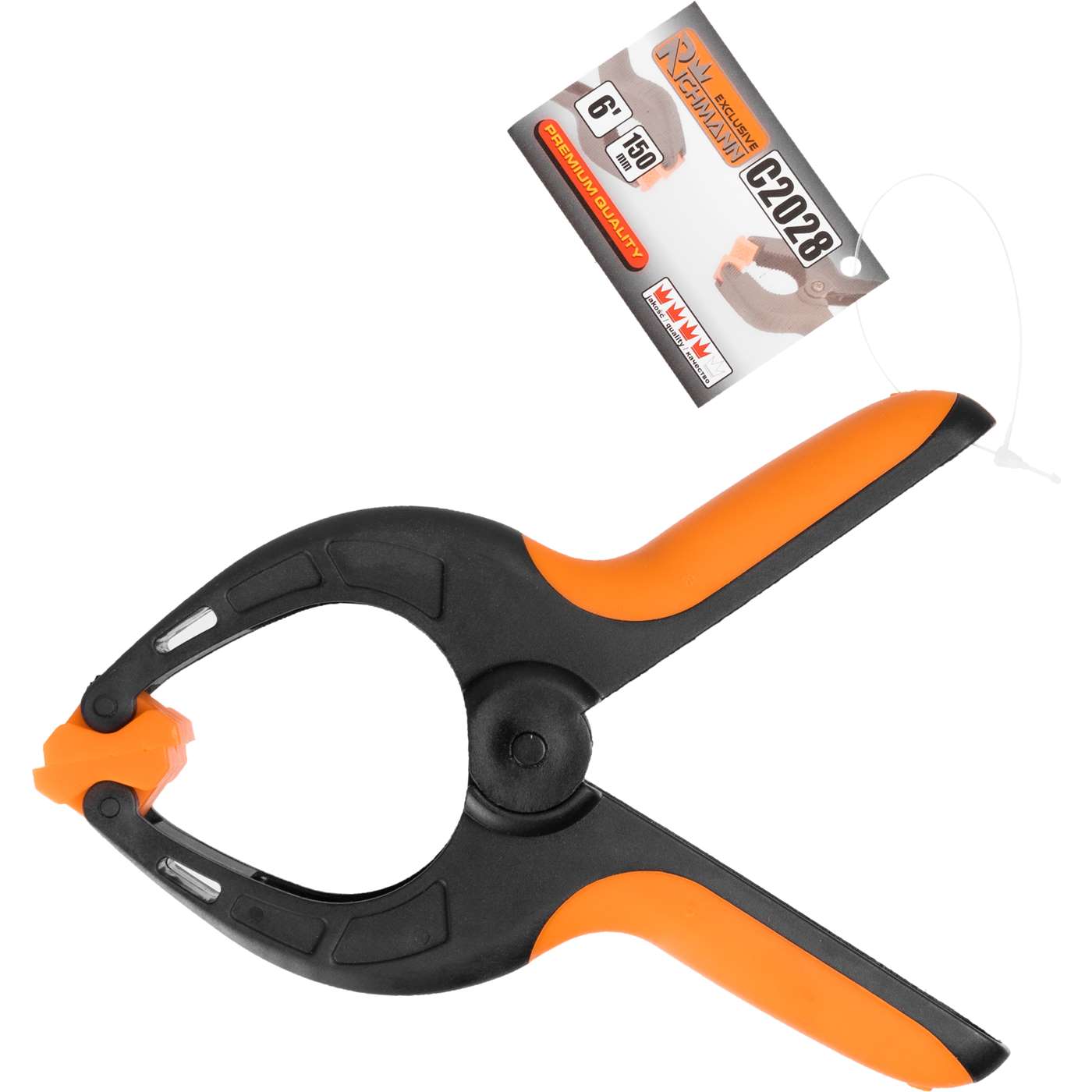 Ścisk sprężynowy jednoręczny antypoślizgowy 150mm, rozwarcie 65mm | C2028 - Centrum Techniczne Gałązka