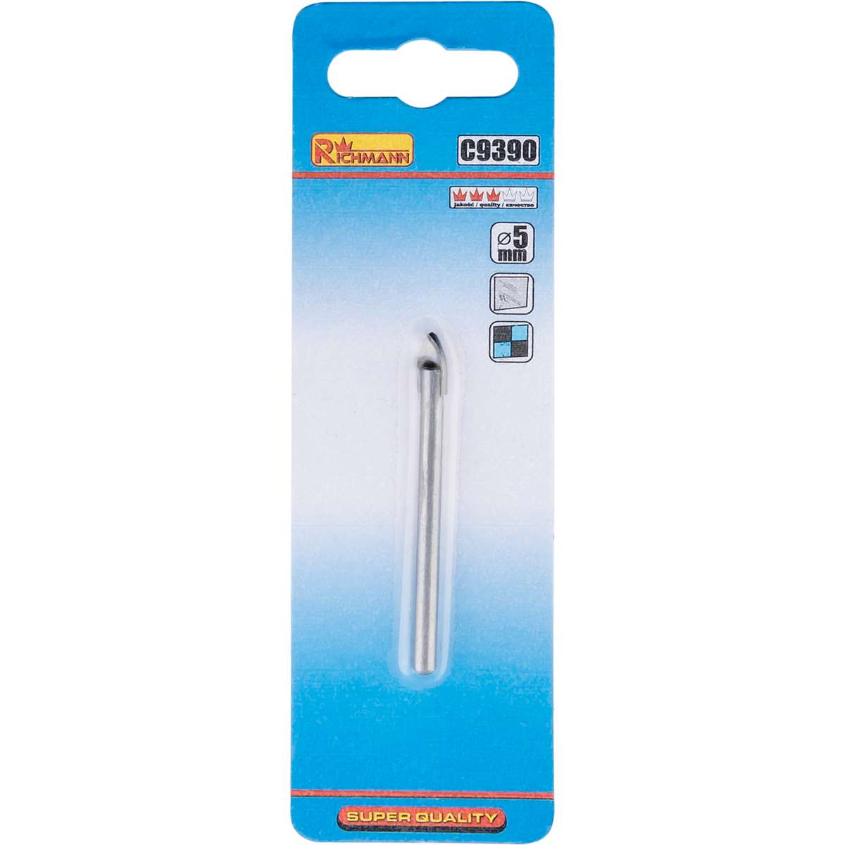 Wiertło do szkła i glazury 5mm | C9390 - Centrum Techniczne Gałązka