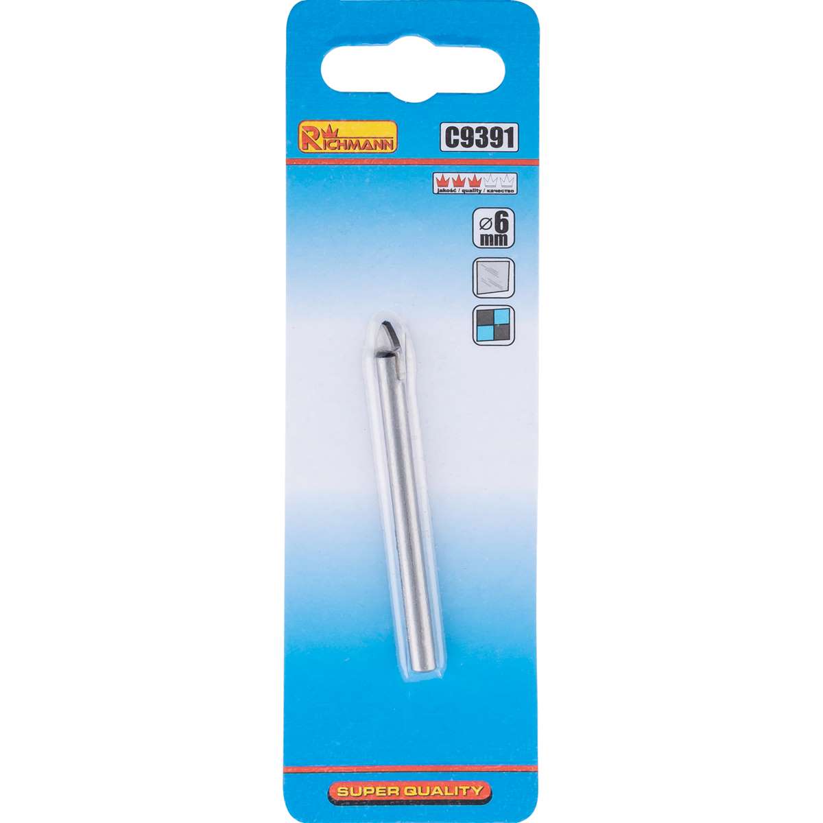 Wiertło do szkła i glazury 6mm | C9391 - Centrum Techniczne Gałązka