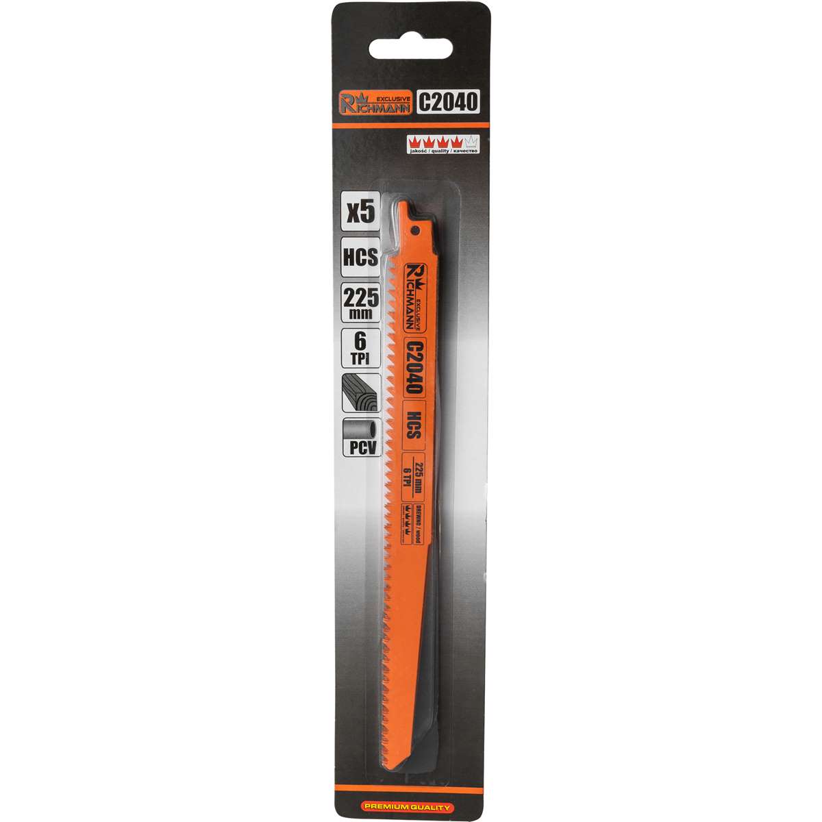 Brzeszczot do piły szablastej do drewna 225 mm 5 szt. | C2040 - Centrum Techniczne Gałązka