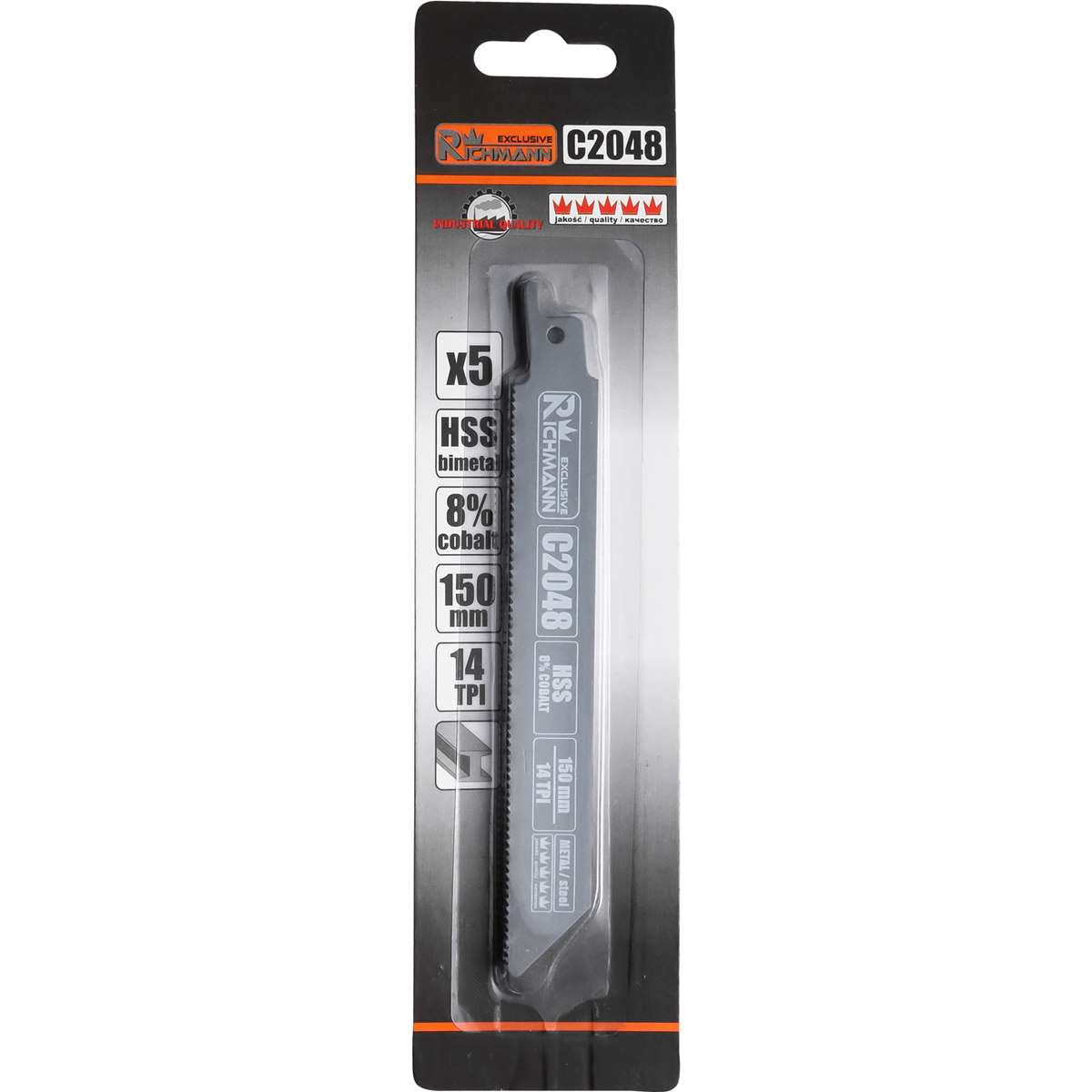 Brzeszczot do piły szablastej do metalu 150 mm , HSS-kobalt,14 tpi, 5 szt. | C2048 - Centrum Techniczne Gałązka