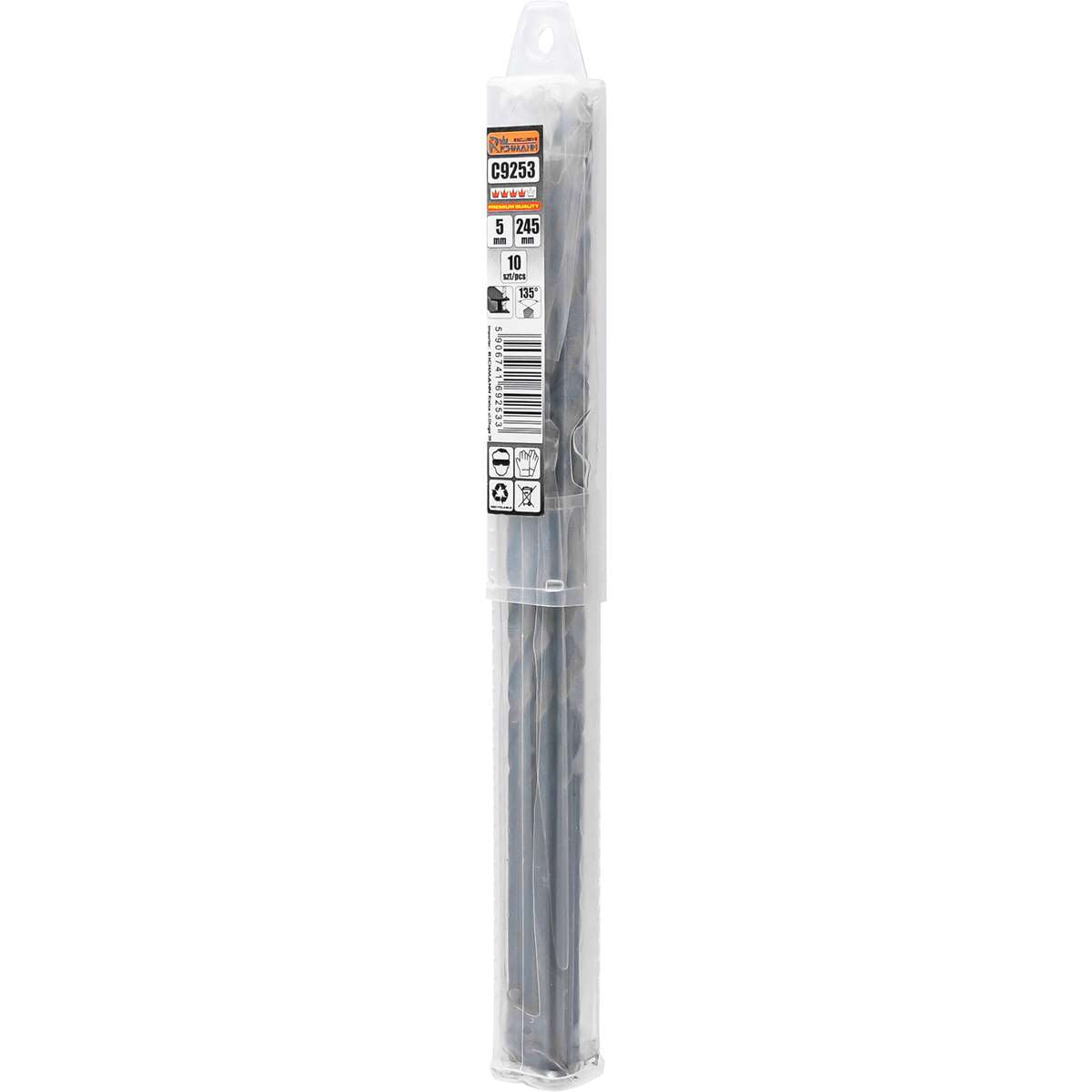 Wiertło do metalu extra długie profi 5x245mm | C9253 - Centrum Techniczne Gałązka