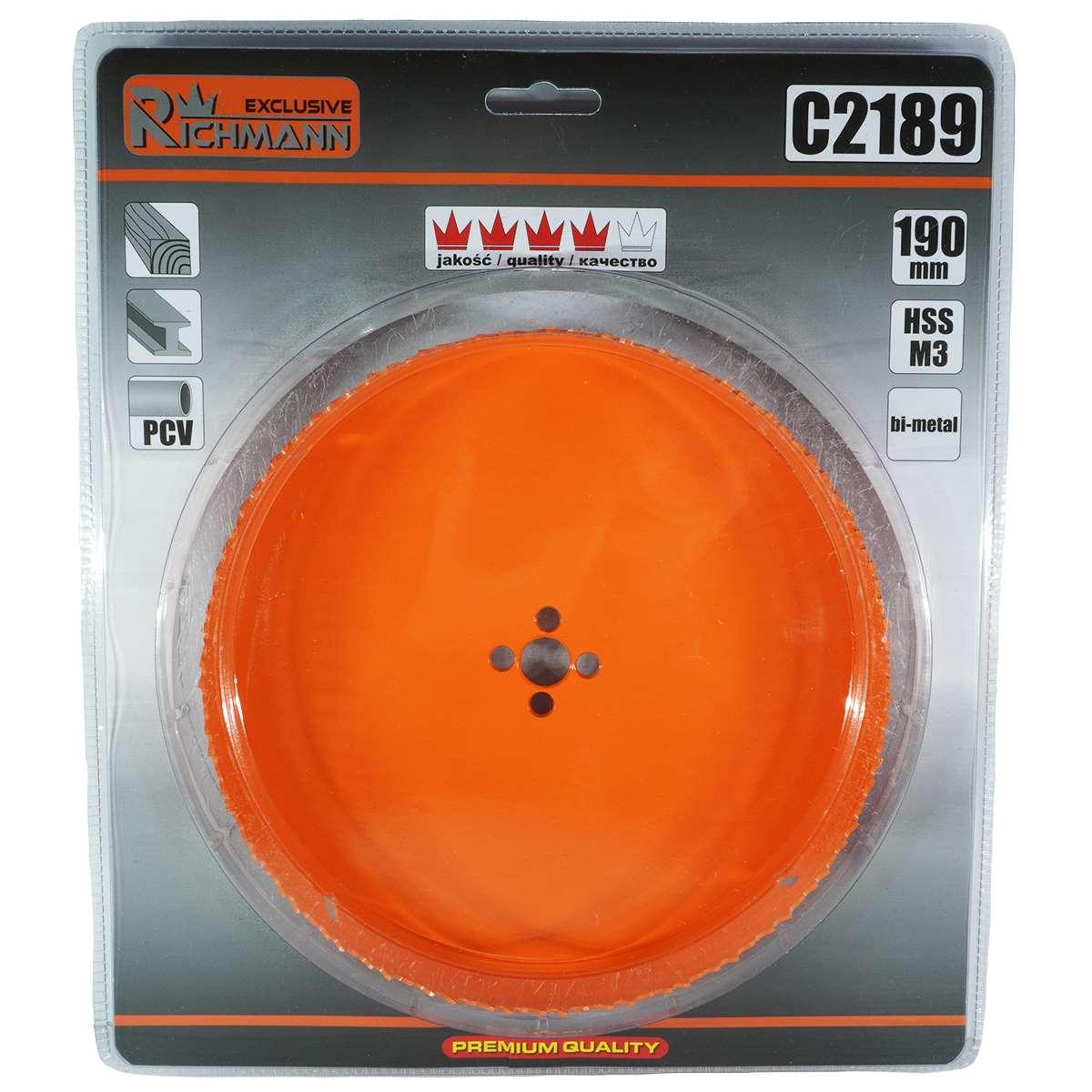 Otwornica bimetalowa HSS 190 mm | C2189