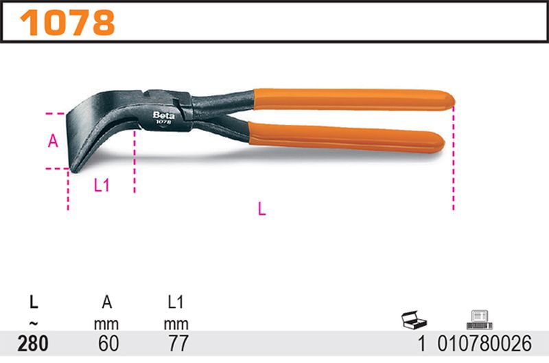 Szczypce blacharskie wygięte czernione uchwyty pokryte PCW 260mm | 1078 - Centrum Techniczne Gałązka