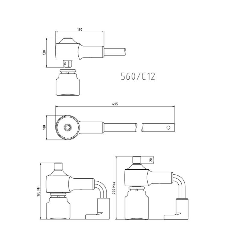 Wzmacniacz momentu 2500Nm+akces.w pudełku | 560/C12