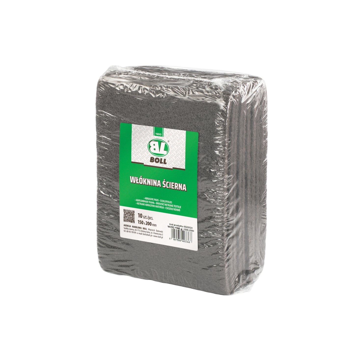 Włóknina ścierna MICRO FINE gr.1500 150x200mm jasno szary - 1 arkusz | 0022024 - Centrum Techniczne Gałązka