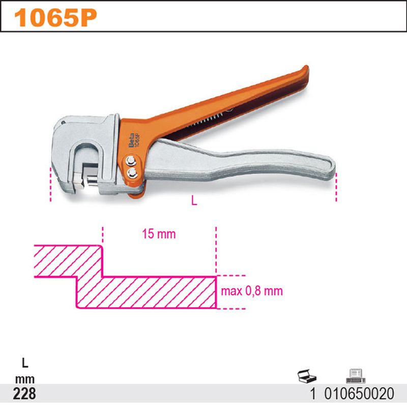 Szczypce blacharskie do karbowania blachy | 1065P - Centrum Techniczne Gałązka