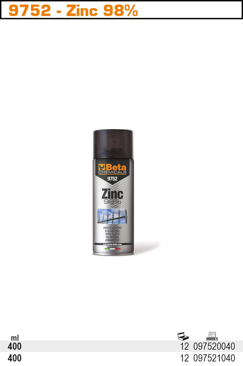 Cynk w sprayu 98% 400ml | 9752/400S-2 - Centrum Techniczne Gałązka