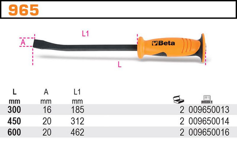 Dźwignia montażowa łom budowlany 450mm | 965/450 - Centrum Techniczne Gałązka
