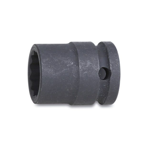 Komplet 12 nasadek udarowych dwunastokątnych, fosforowanych, pudełko metalowe | 720B/C12