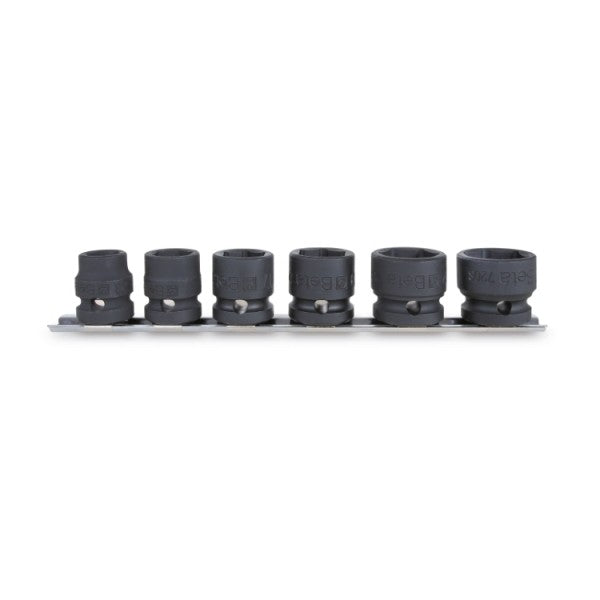 Zestaw nasadek 1/2" udarowych krótkich na szynie 6szt. 13-24mm | 720S/SB6