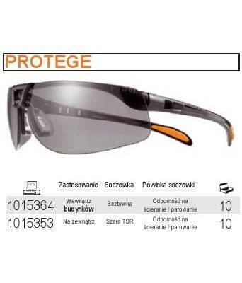 Szare okulary ochronne SPERIAN PROTEGE – lekkie, wygodne i odporne na zarysowania | 1015353