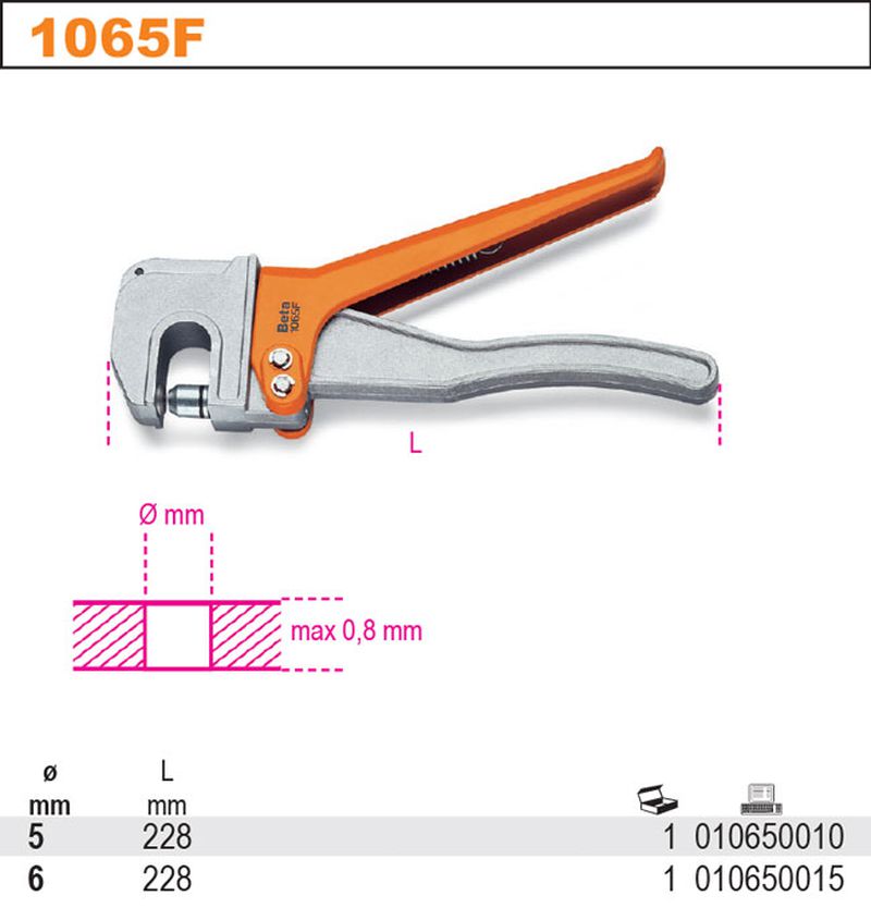 Szczypce blacharskie do wykonywania otworów 5mm | 1065F/5 - Centrum Techniczne Gałązka