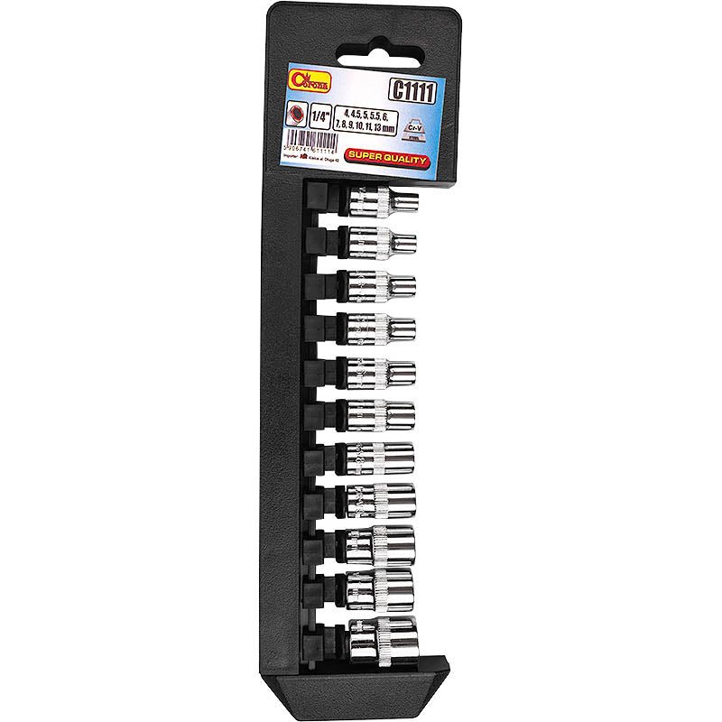 Zestaw nasadek 11 el.1/4""corona" 4-13 mm | C1111 - Centrum Techniczne Gałązka