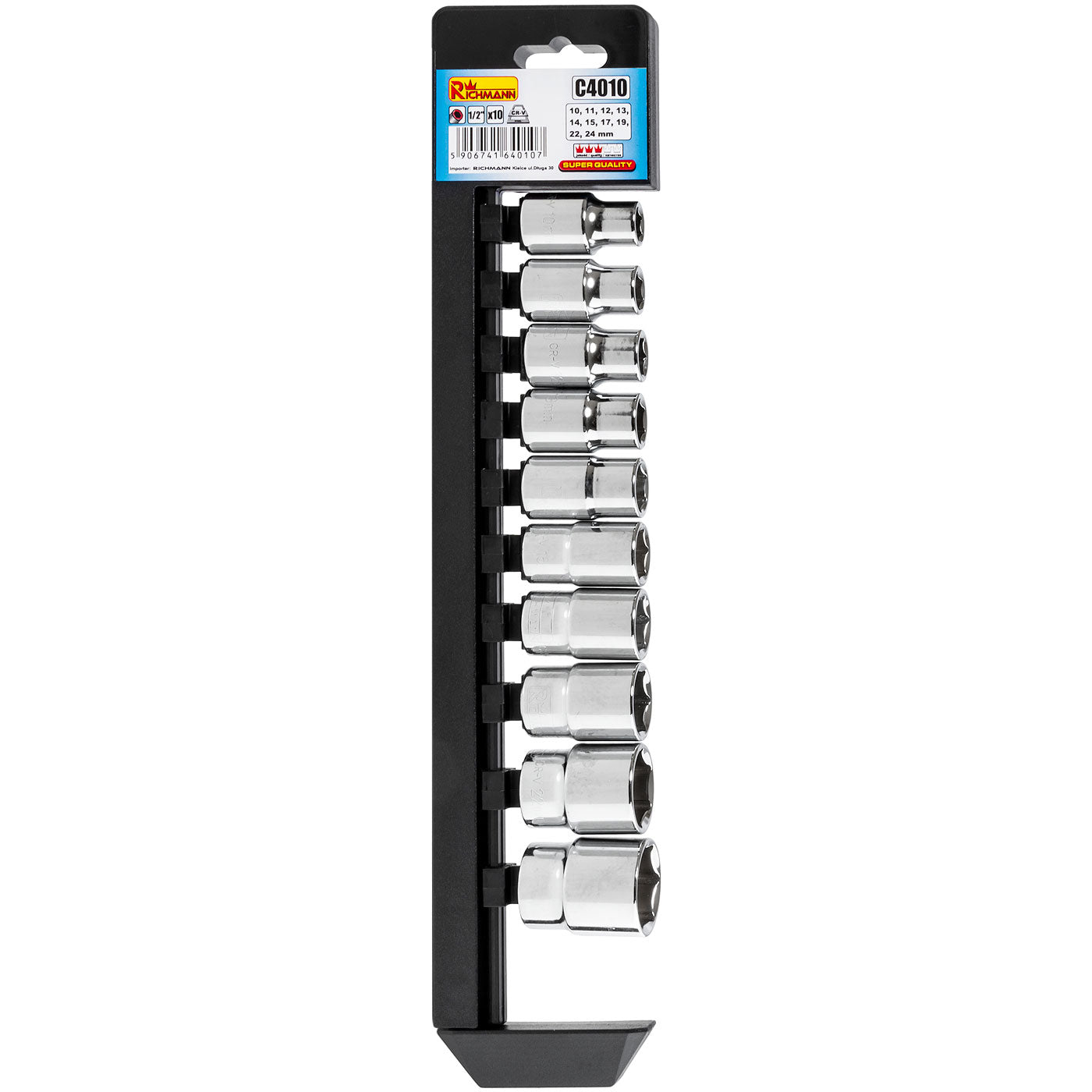 Zestaw nas. 10 el. 1/2" 10-24mm | C4010 - Centrum Techniczne Gałązka