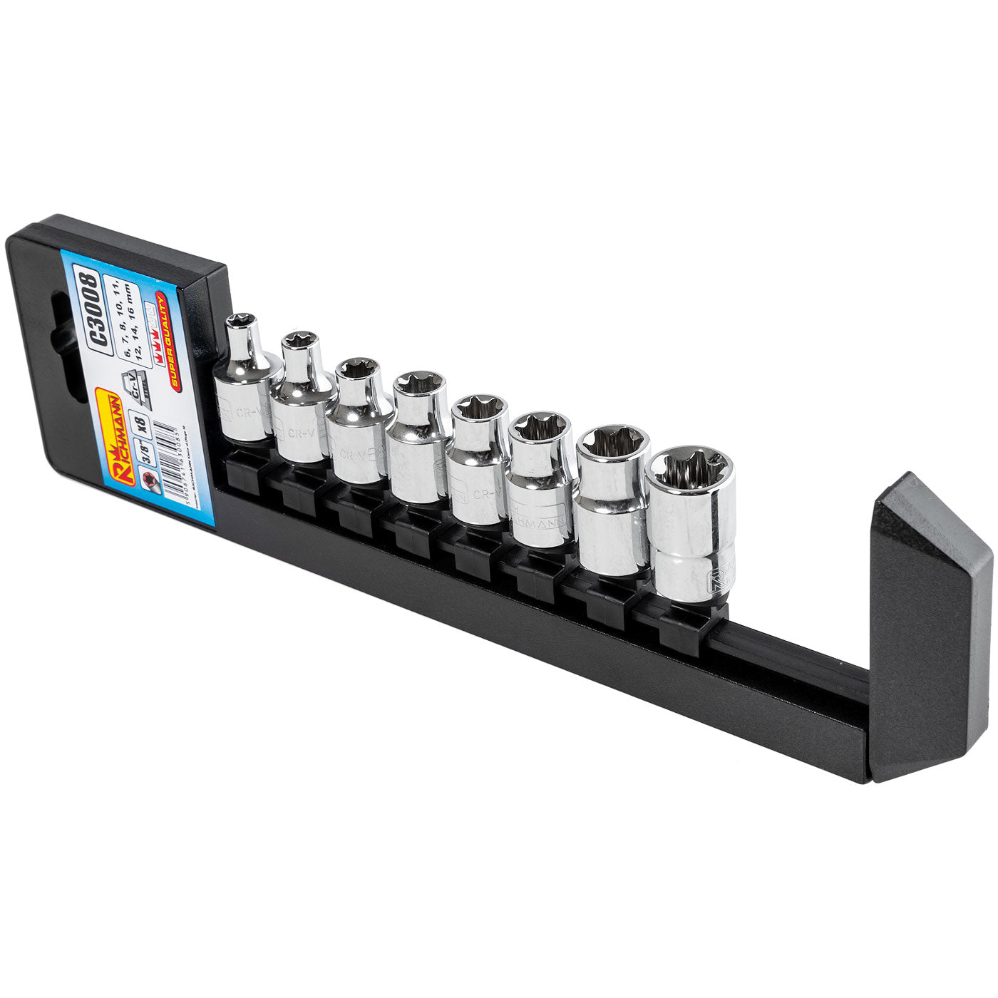 Zestaw nasadek torx 8 el. 3/8" e6-e16 | C3008 - Centrum Techniczne Gałązka