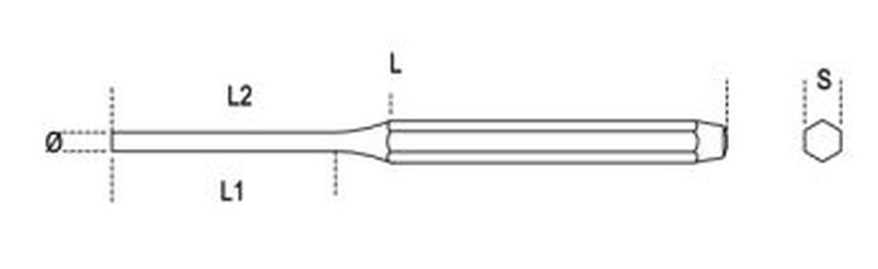 Komplet wybijaków 2-8mm ze stojakiem | 31/SP6