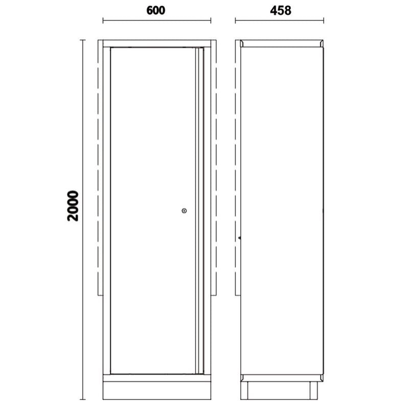 Zestaw narożny mebli warsztatowych z drewnianym blatem | 4500/C45PRO/DW