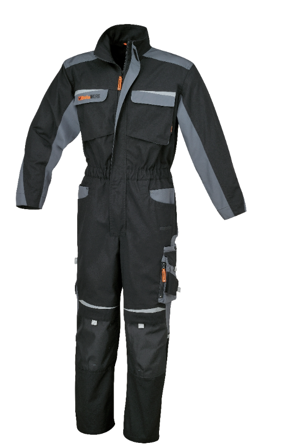 Kombinezon roboczy czarno-szary rozm. 3XL – wygodny, trwały i funkcjonalny do pracy | 7825/XXXL