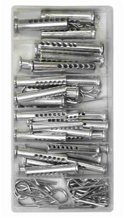 Zestaw zawleczek sprężynowych z bolcami 71 szt | C0424 - Centrum Techniczne Gałązka