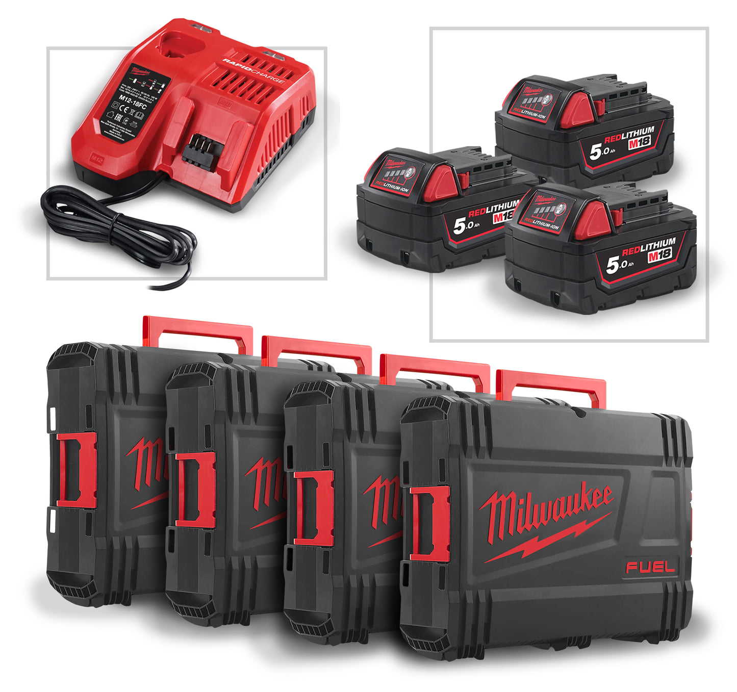 ZESTAW ELEKTRONARZĘDZI COMBO WKRĘTARKA, ZAKRĘTARKA, MŁOT, SZLIFIERKA 4SZT 18V 3X5AH | 301/26