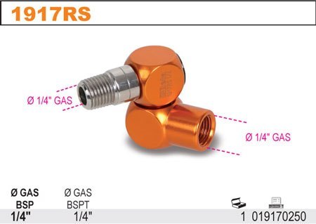 Przegub obrotowy uniwersalny GW1/4" do węża narzędzie hydrauliczne | 1917RS