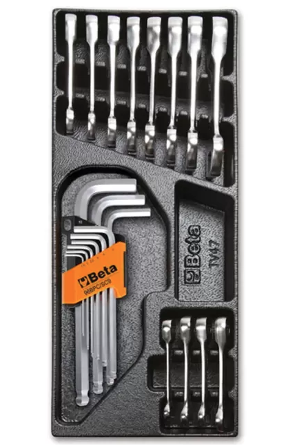 Zestaw grzechotek oczkowych – narzędzia warsztatowe, mechanika, różne rozmiary | 2424/T47