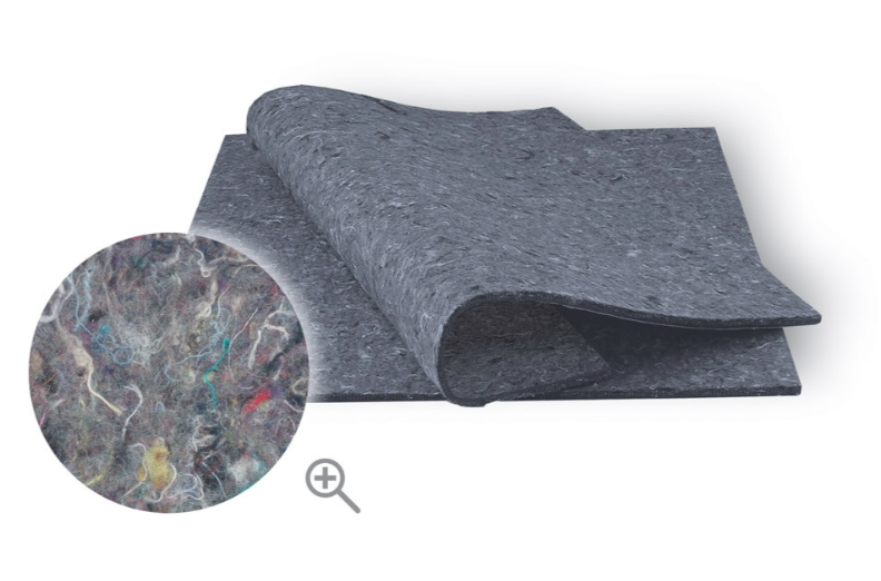 Mata wygłuszająca z filcem bez kleju 50x40 cm idealna do tłumienia hałasu i drgań | 0060115