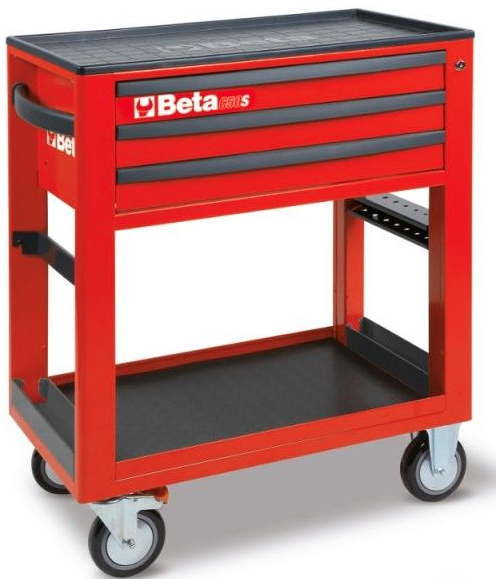 Wózek narzędziowy C50S czerwony z 3 szufladami narzędzie warsztatowe | 5000/C50S-R