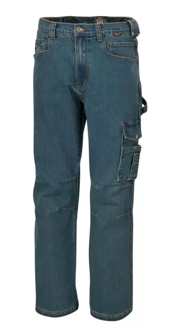 Spodnie z dżinsu ze streczem 7525 r. 2XL – wygodne i elastyczne spodnie robocze na co dzień | 7525/XXL
