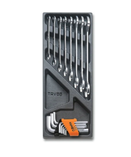 Komplet 17 kluczy oczkowych – zestaw narzędzi, warsztat, mechanika, różne rozmiary