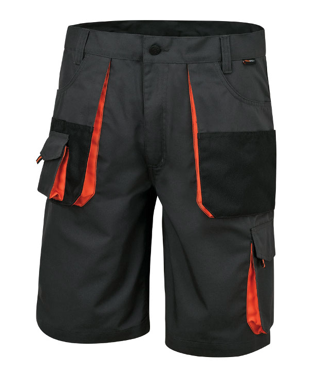 Spodnie robocze krótkie EASY szare r. XS – lekkie i wygodne do pracy w cieplejsze dni | 7901E/XS