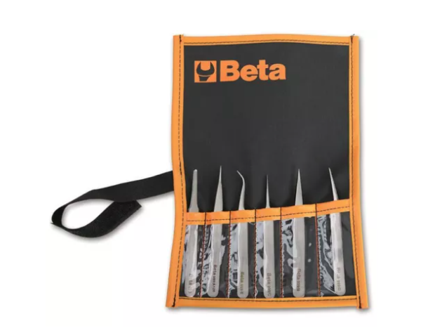 Zestaw pęset 6 szt. – kwasoodporne, niemagnetyczne, precyzyjne, serwis, elektronika | 999/B6