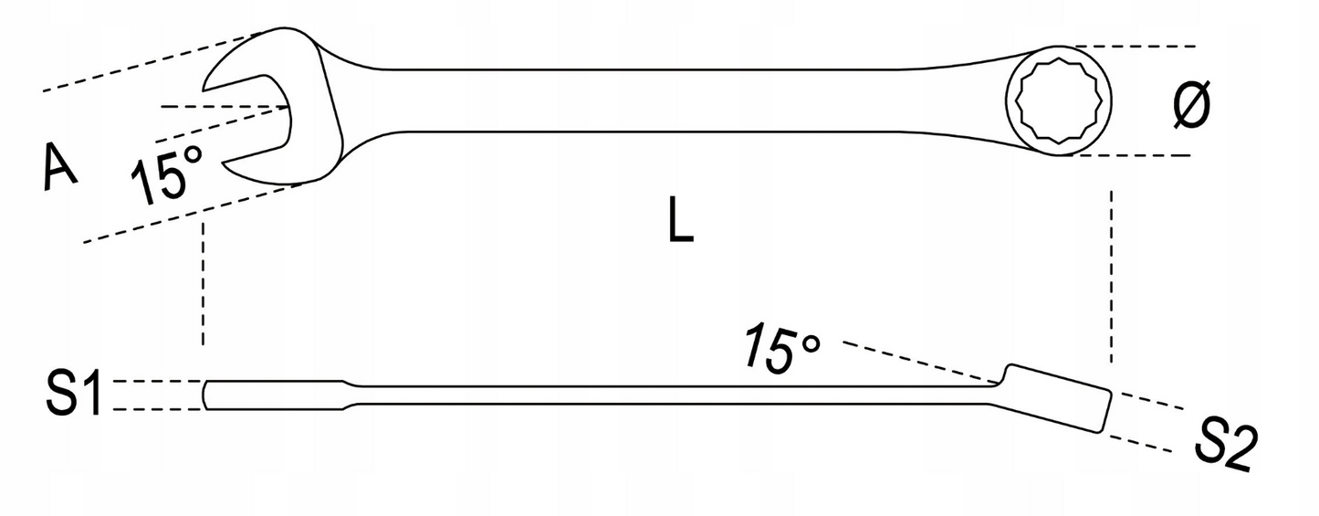 Klucz płasko-oczkowy 29x29mm narzędzie ręczne klucz do śrub i nakrętek | 42/29