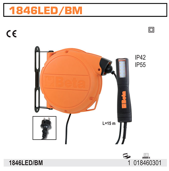 Zwijadło automatyczne z lampą insp.LED 100-240V | 1846LED/BM