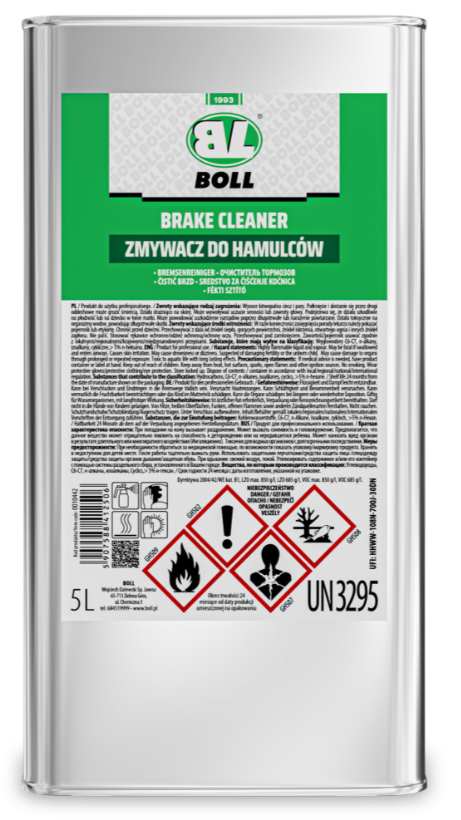 Zmywacz do hamulców 5 L skutecznie usuwa tłuszcz, olej i zanieczyszczenia z układu hamulcowego | 0010442