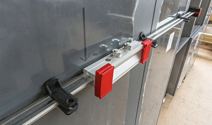 Zestaw ścisk stolarski pełno powierzchniowych REVO 1250/95 Przedłużacz KBX20 | KRE125-2K-OH