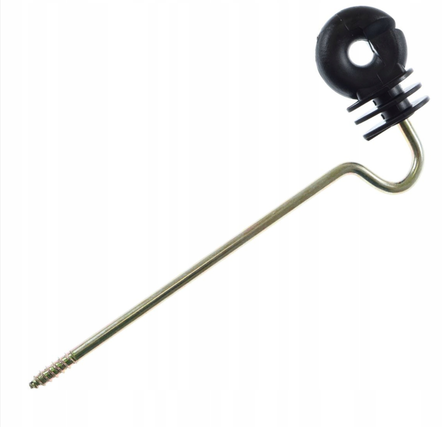 Izolator do drutu plecionki z długim trzpieniem wkręcany do drewna - 1szt. | 103-010-051-00