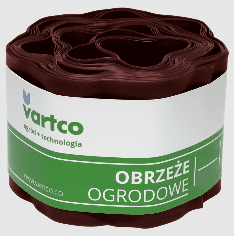 Obrzeże ogrodowe faliste 15cm x 9m BRĄZOWE | 1301150900