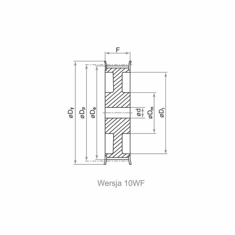 KOŁO PASOWE ZĘBATE 64 14M 115 - Centrum Techniczne Gałązka