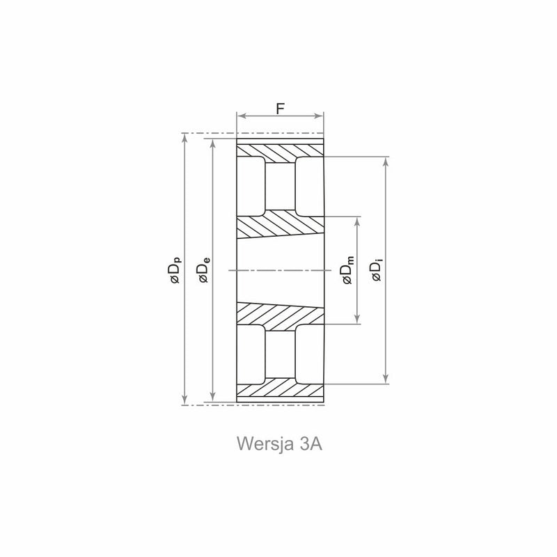 KOŁO PASOWE ZĘBATE TB 72 L 075 - Centrum Techniczne Gałązka