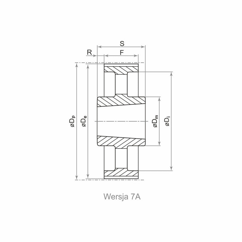 KOŁO PASOWE ZĘBATE TB 84 L 075 - Centrum Techniczne Gałązka