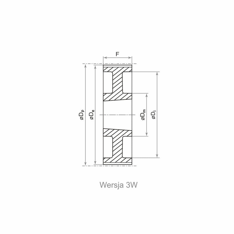 KOŁO PASOWE ZĘBATE TB 60 L 050 - Centrum Techniczne Gałązka
