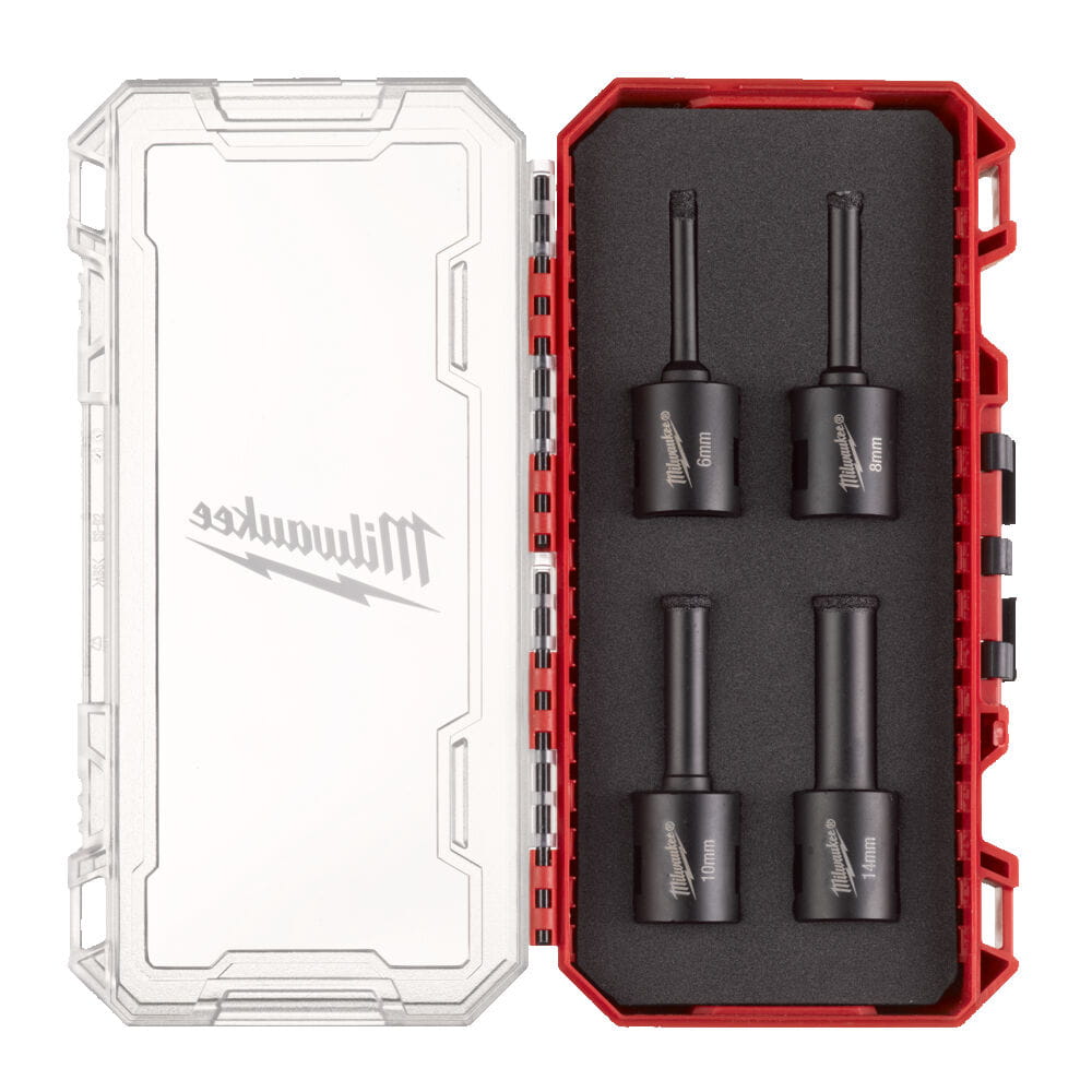 Zestaw 4 wierteł diamentowych M14 o rozmiarach 6-14 mm do gresu | 4932500544