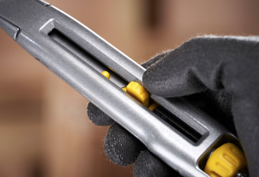 Nóż INTERLOCK 18 mm metalowy, łamany, trwały i wygodny do precyzyjnego cięcia | 0-10-018